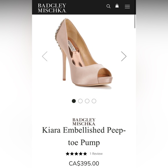 Badgley Mischka Kiara Embellished Peep-toe Pump LATTE - Picture 7 of 16